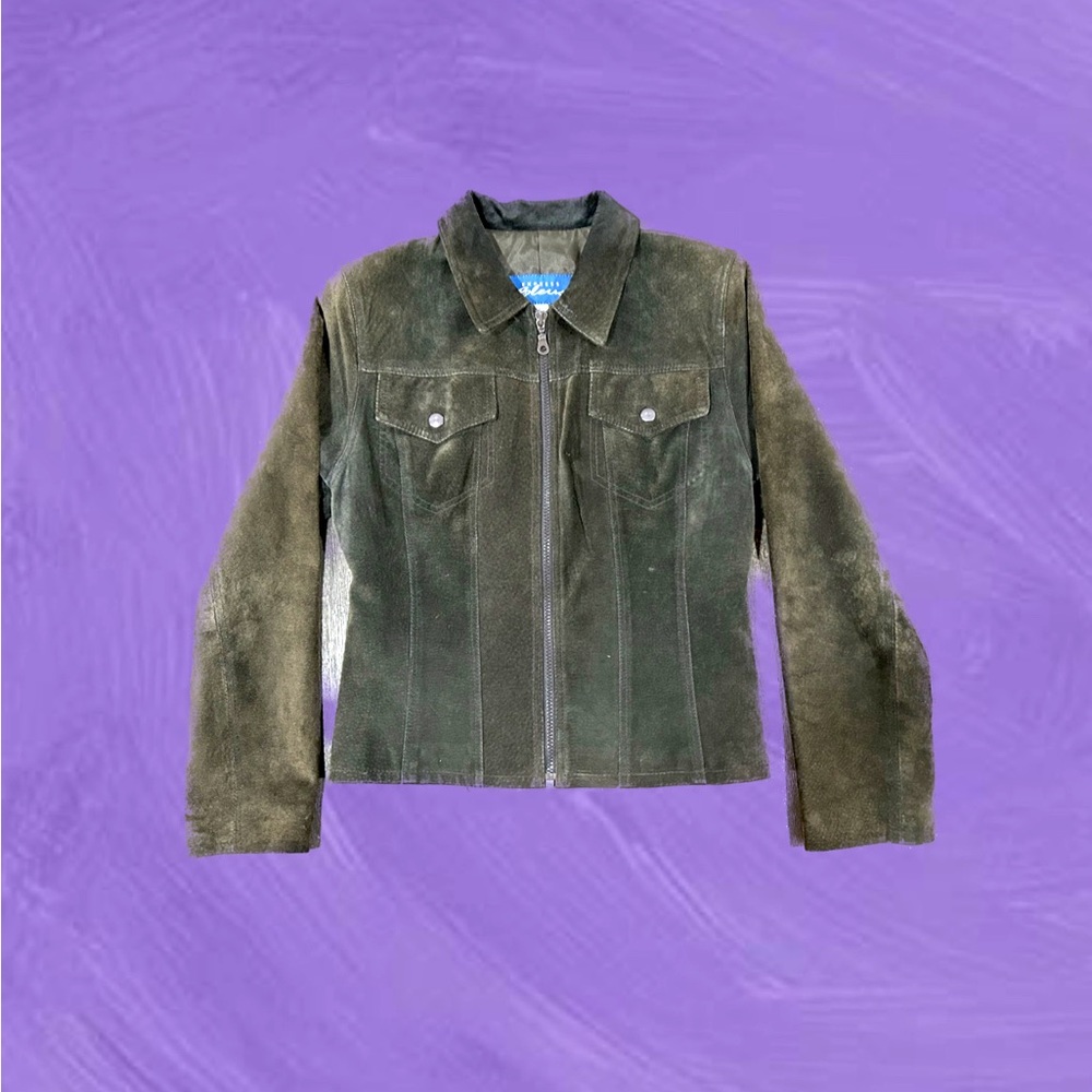 Vintage Brown Suede Express Bleus Jacket